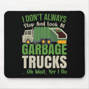 Recycling Day Kids Funny Garge Truck Toddler Recyc Mouse Pad