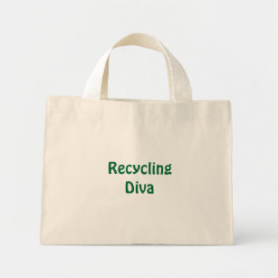 Recycling Diva Mini Tote Bag