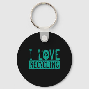 Recycling Environmentalist Activist Recyclist Eart Keychain