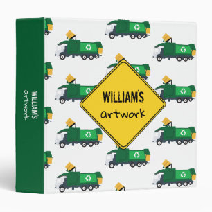 Recycling Garbage Truck Artwork Artist Keepsake Binder