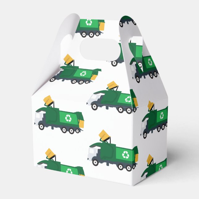 Recycling Garbage Truck Favor Box (Front Side)