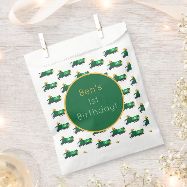Recycling Garbage Truck Favour Bag (Clipped)