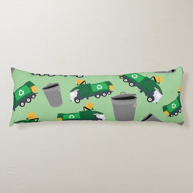 Recycling Garbage Truck Pattern Body Pillow (Front)