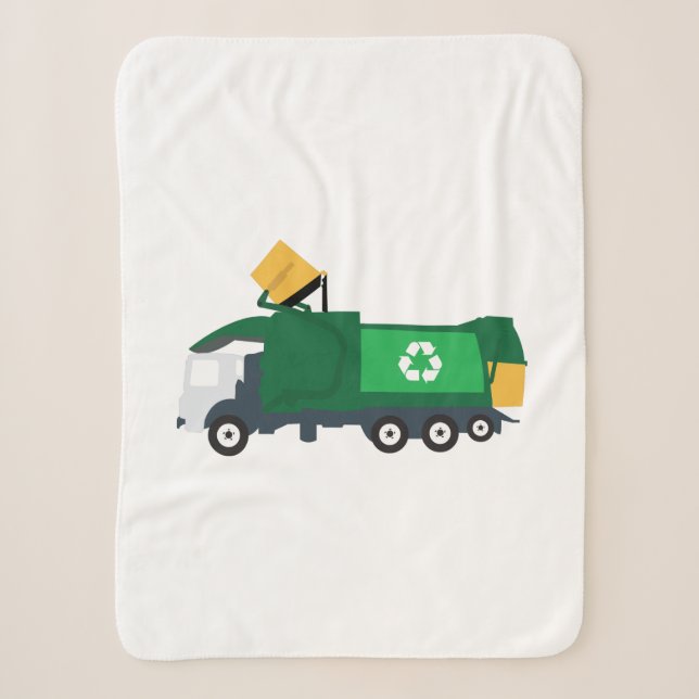Recycling Garbage Truck Sherpa Blanket (Front)