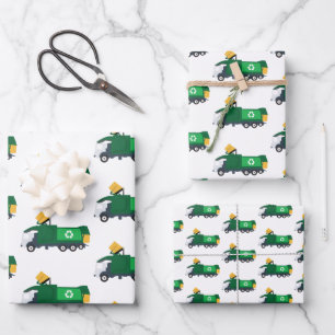 Recycling Garbage Truck Wrapping Paper Sheet