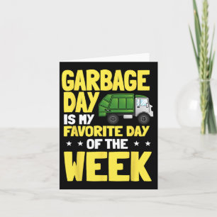Recycling Garge Truck Collection Trash Recycle Ear Card