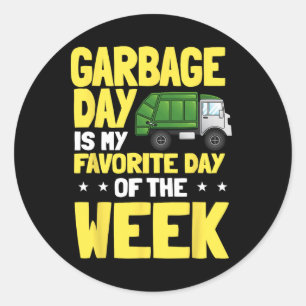 Recycling Garge Truck Collection Trash Recycle Ear Classic Round Sticker