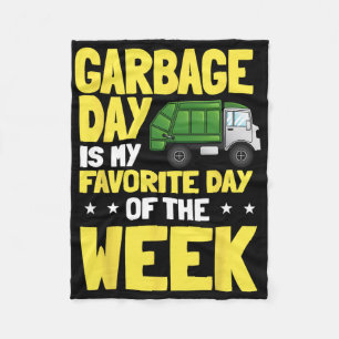 Recycling Garge Truck Collection Trash Recycle Ear Fleece Blanket