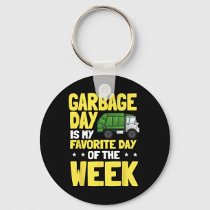 Recycling Garge Truck Collection Trash Recycle Ear Keychain