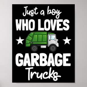 Recycling Garge Truck Recycle Trash Collector Eart Poster