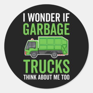 Recycling Garge Truck Trash Collector Recycle Eart Classic Round Sticker