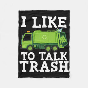 Recycling Garge Truck Trash Collector Recycle Eart Fleece Blanket