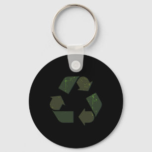 Recycling Logo Earth Day Costume Recycled Gifts Re Keychain