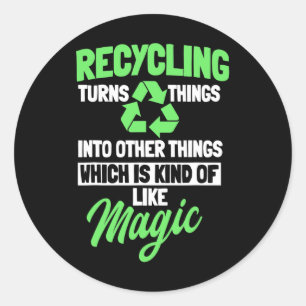 Recycling Logo Environmentalist Recycle Earth Day Classic Round Sticker