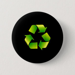 Recycling Logo Recycle Symbol Earth Day 2 Inch Round Button