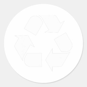 Recycling Logo Recycle Symbol Earth Day Boys Girls Classic Round Sticker