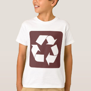 Recycling Sign - Dark Brown T-Shirt