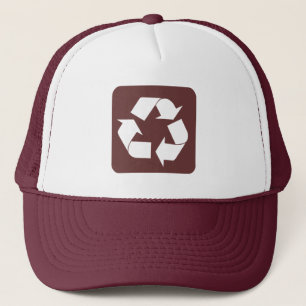 Recycling Sign - Dark Brown Trucker Hat
