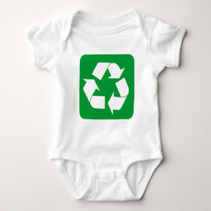 Recycling Sign - Grass Green Baby Bodysuit