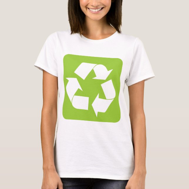 Recycling Sign - Martian Green T-Shirt (Front)