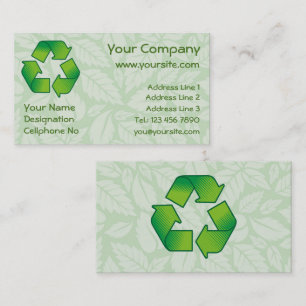 Recycling symbol business card