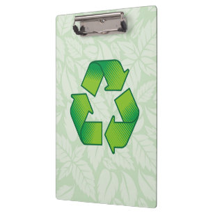 Recycling symbol clipboard