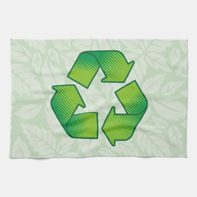 Recycling Symbol Kitchen Towel (Horizontal)