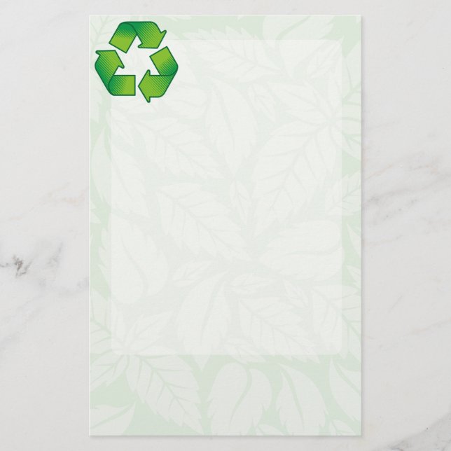 Recycling symbol stationery (Front)