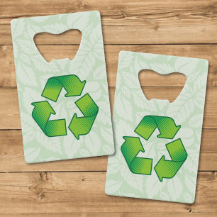 Recycling Symbol Wallet Bottle Opener