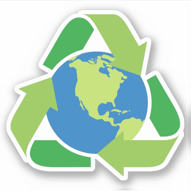 Recycling symbol with planet earth (Front)