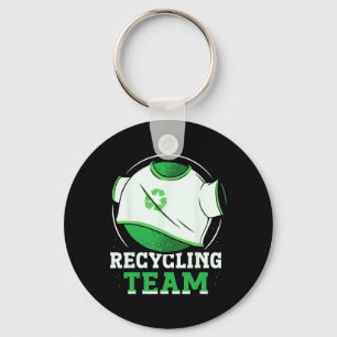 Recycling Team Trash Recycle Earth Day Environment Keychain
