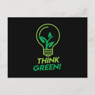 Recycling Think Green Natural Sustainability Earth Postcard