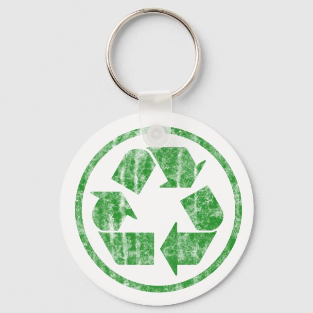 Recycling to Save the Planet Earth, Symbol Keychain (Front)