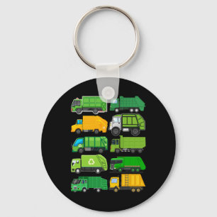 Recycling Trash Garge Truck Kids Birthday Gifts Ea Keychain