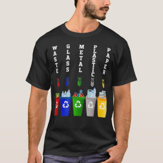 Recycling Trash Sorting bins T-Shirt