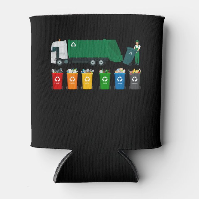 Recycling Trash Truck Can Cooler (Front)
