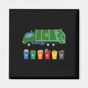 Recycling Trash Truck Kids Garge Truck Trash Colle Magnet