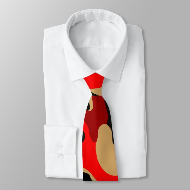 Red Сamouflage Tie (Tied)