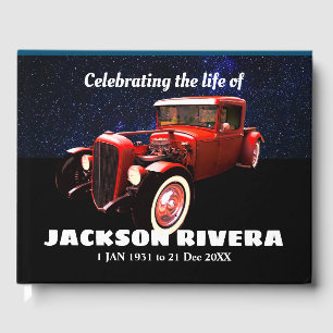 Red 1930 Street Rod Celebration of Life Guest Book