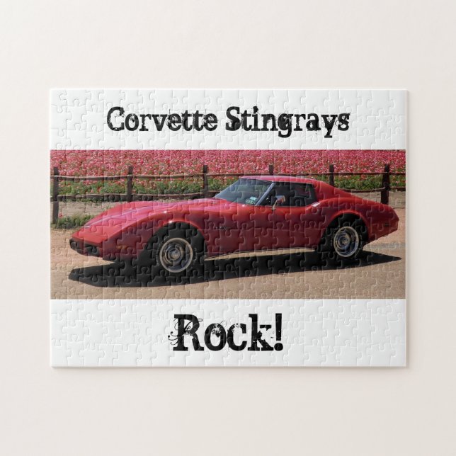 Red 1975 Corvette L82 Stingray Puzzle (Horizontal)