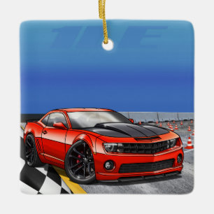 Red_1LE Ceramic Ornament