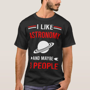 Red 3 People Astronomy T-Shirt