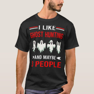 Red 3 People Ghost Hunting Paranormal T-Shirt