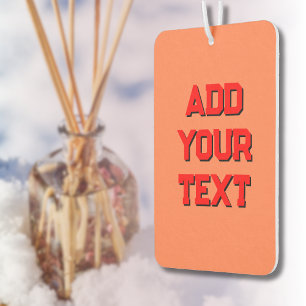 Red 3D Black Modern Name Trendy Cool Coral Air Freshener