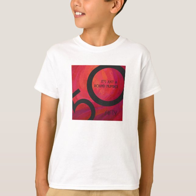 Red 50 Decade Birthday T-Shirt (Front)