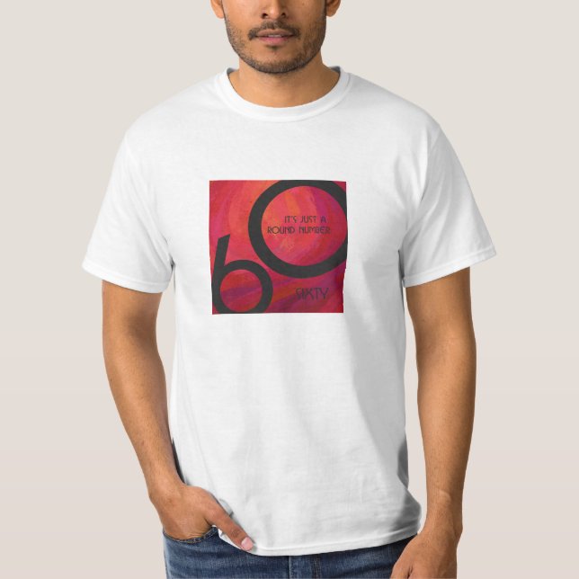Red 60 Decade Birthday T-Shirt (Front)