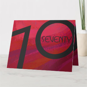 Red 70 Decade Birthday Card
