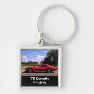 Red '75 Corvette Stingray Keychain