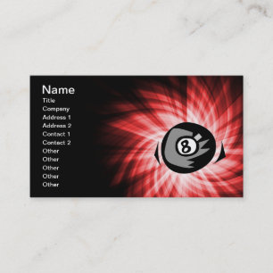 Red 8 ball business card