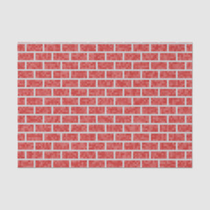 Red 8-Bit Computer Game Look Bricks Pattern Tissue Paper